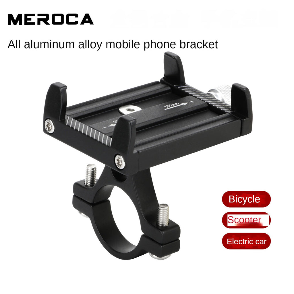 Black Metal Mobile Phone Holder for Motorcycle Scooter S146640
