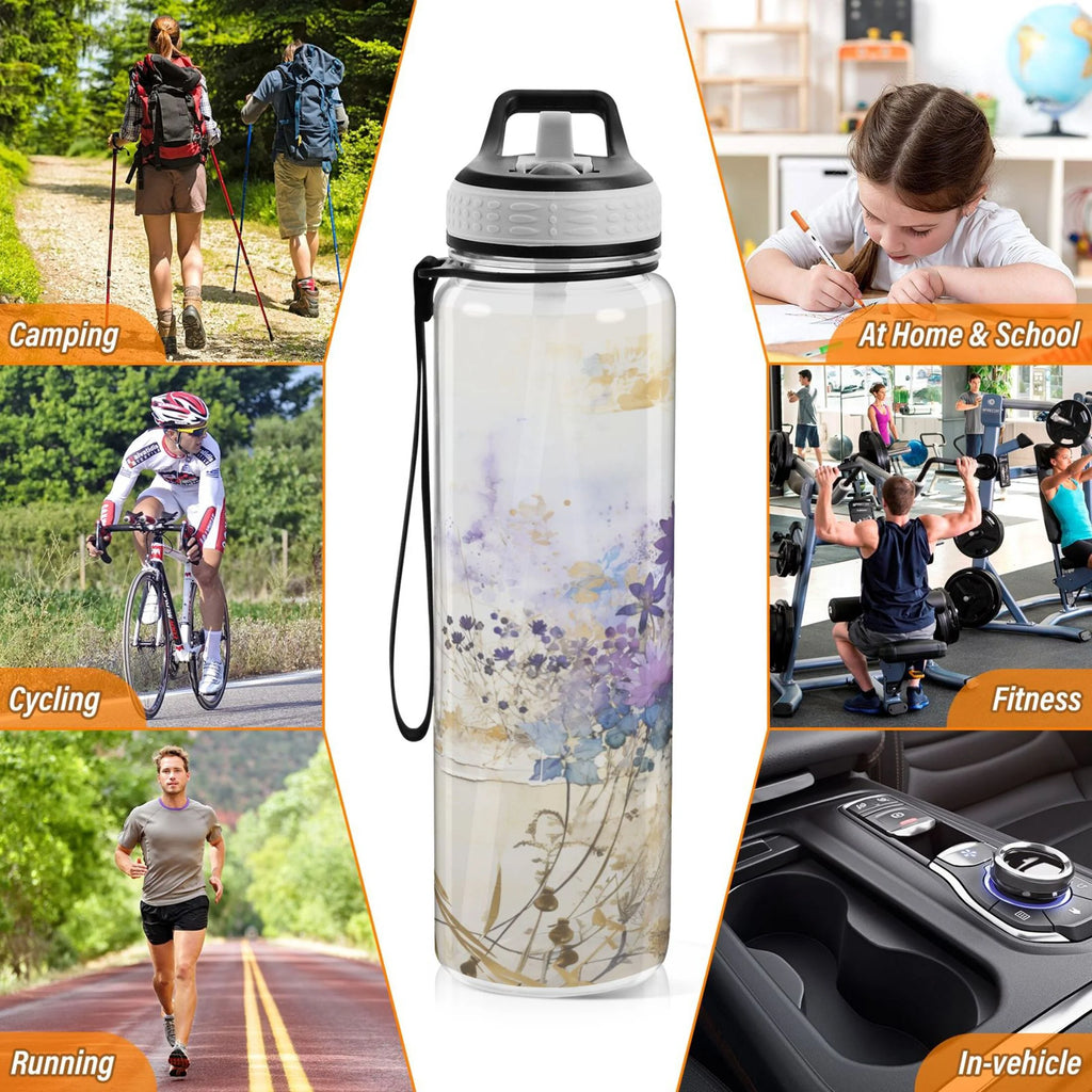 Purple 32oz Tritan Water Bottle with Straw K81075