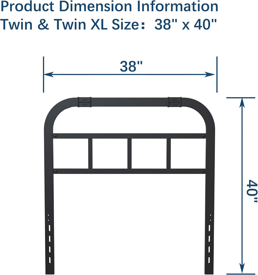 Black Metal California King Bed Headboard N1864