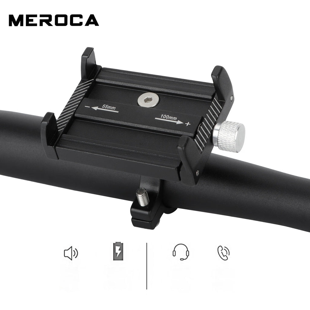 Black Metal Mobile Phone Holder for Motorcycle Scooter S146640