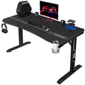 Carbon Fiber Surface Gaming Computer Desk with Cup Holder B618