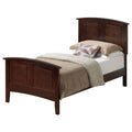 Twin Size Panel Bed Cappuccino N165613