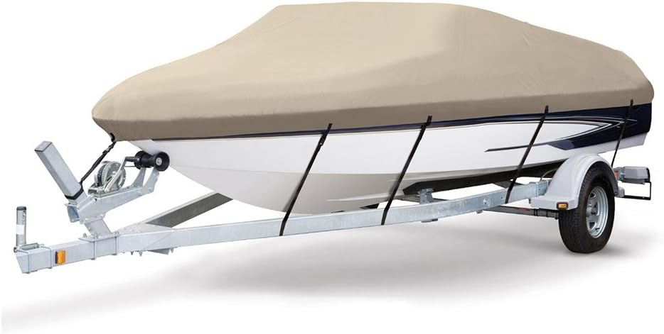Blue Full Size Trailerable Boat Cover for V-Hull Tri-Hull Fishing Ski Bass Boats G905595