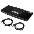 4 Port HDMI KVM Switch with Audio Output, 4K 60Hz, Includes 2 Cables K256999