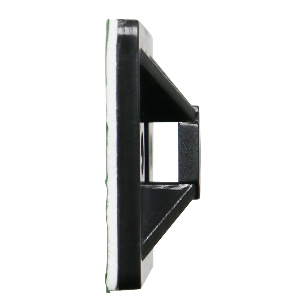 Black Mounting Base for Cable Runs, 100 Pack W595