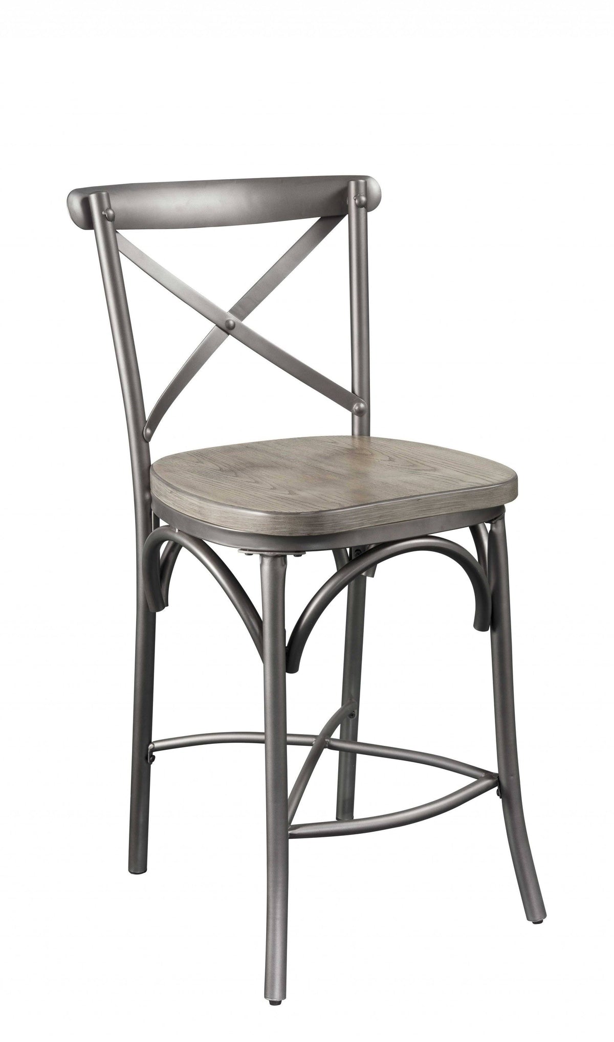 2pc Buttermilk and Oak Counter Height Chair W370914