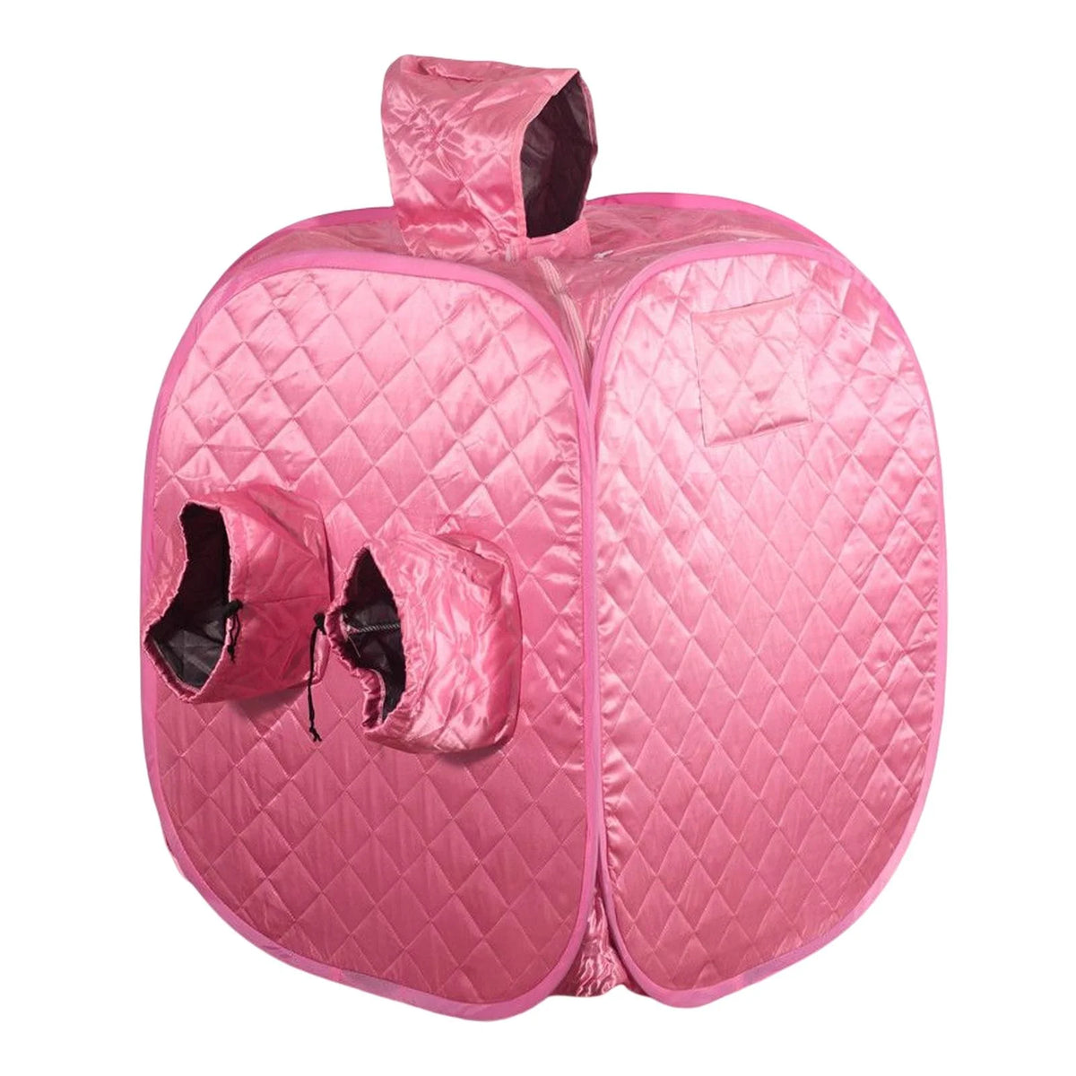 Pink Full Size Home Sauna Room Tent with Front Pocket and Hood N2961