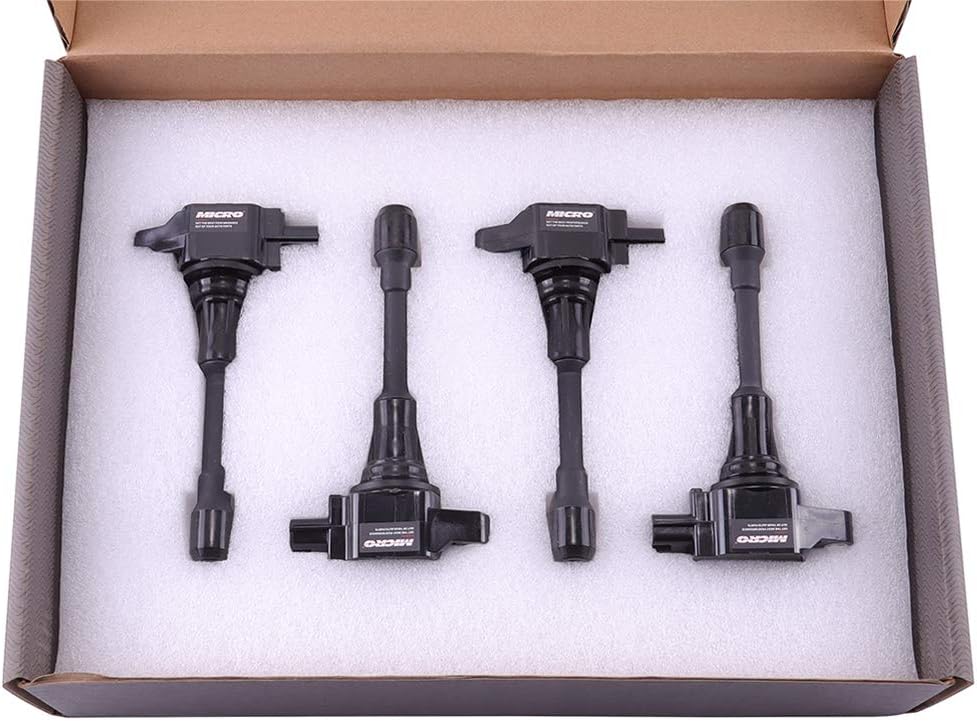 Ignition Coils Compatible With Nissan Altima Sentra Cube Rogue L4 V8 UF549 Pack of 4 with Dielectric Grease Pack of 2 U38369