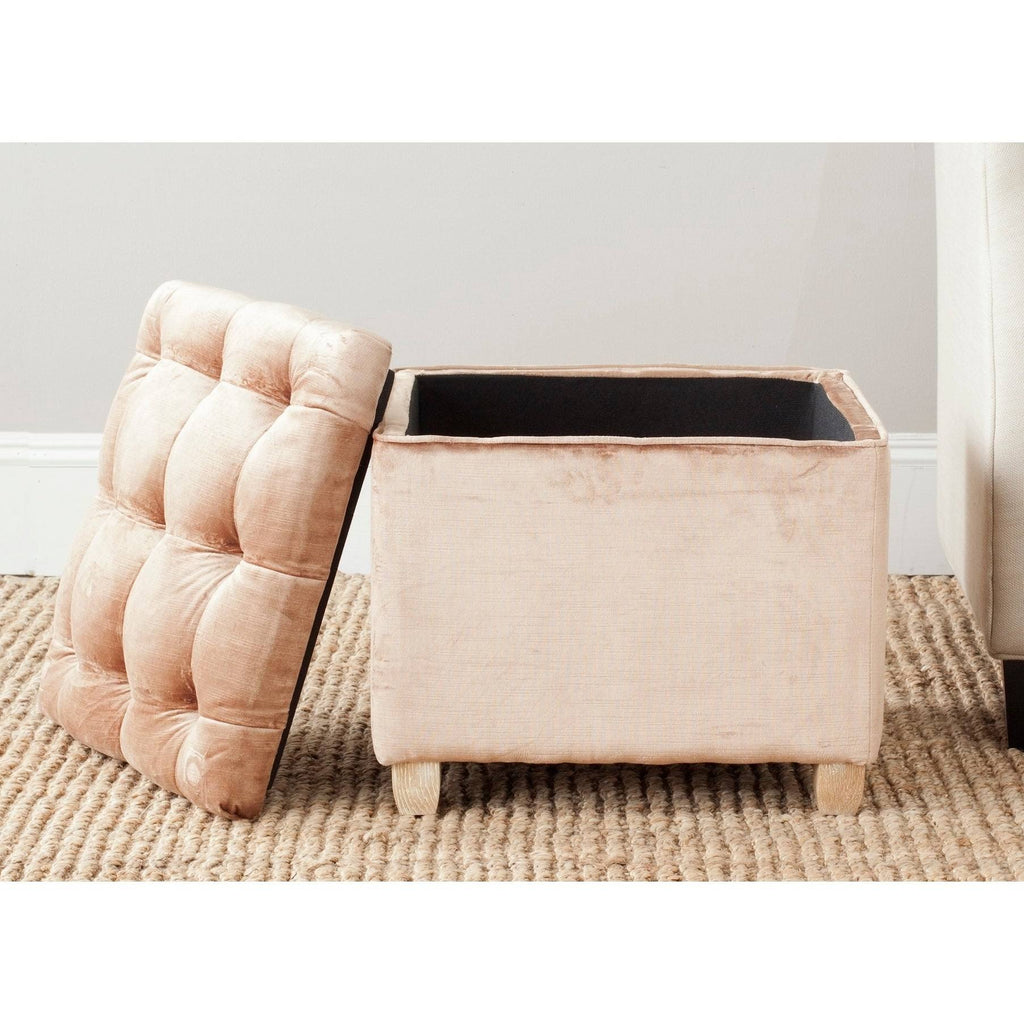 Brown Tufted Ottoman U35248