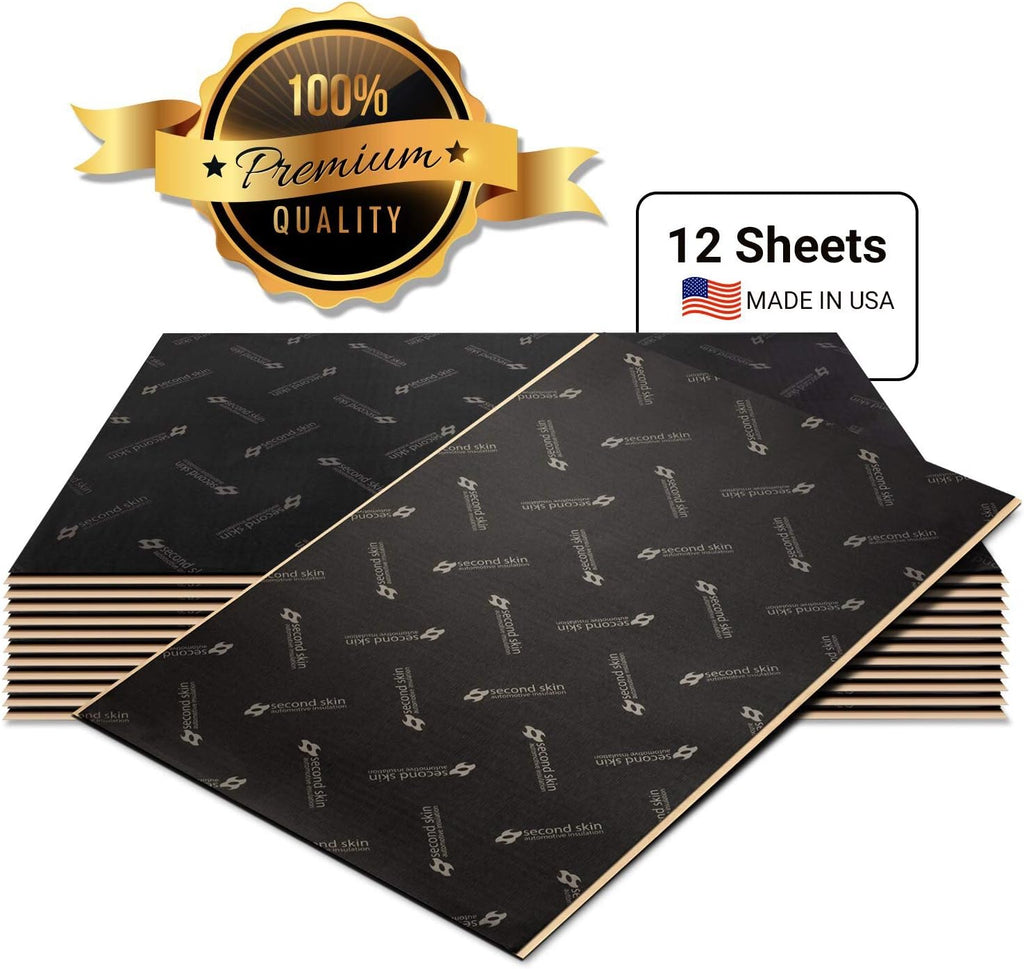 Butyl Rubber Car Sound Deadening Mat (2mm, 13.67 Sq Ft, 8 Sheets) Q441