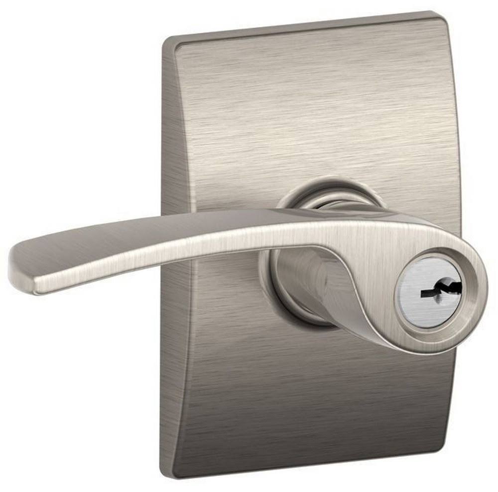 Satin Nickel Keyed Entry Lever Lock X1316