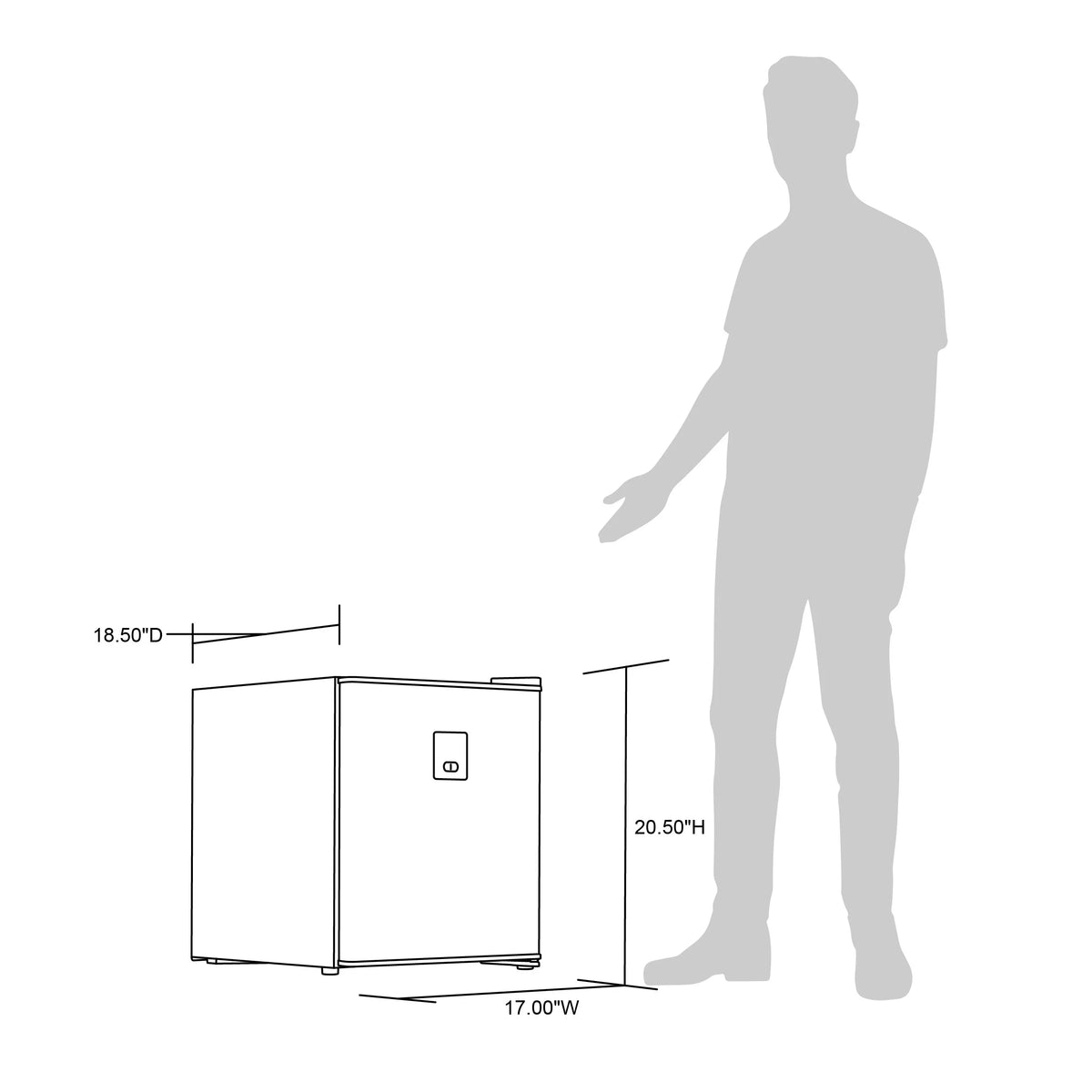 Stainless Steel Freestanding Mini Beer Fridge J94214