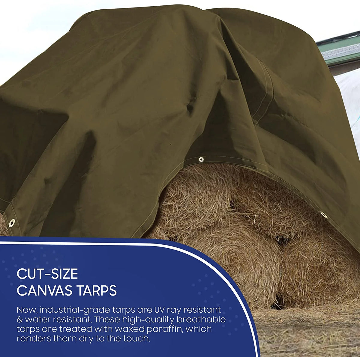 20 Mil Canvas Tarp with Brass Grommet Olive Drab 6'x8' E17298