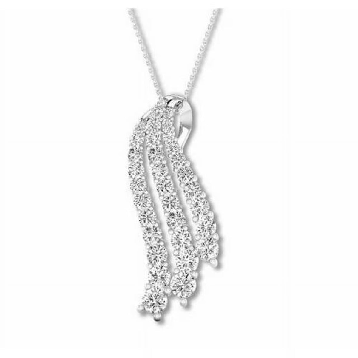 14K White Gold Lab Grown Diamond Pendant X3579