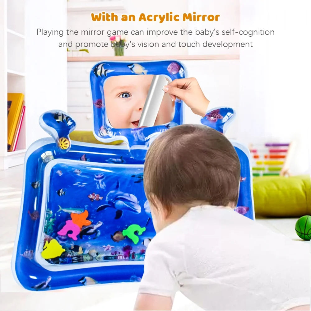 Inflatable Play Mat with Mirror for Infants Toddlers W70687