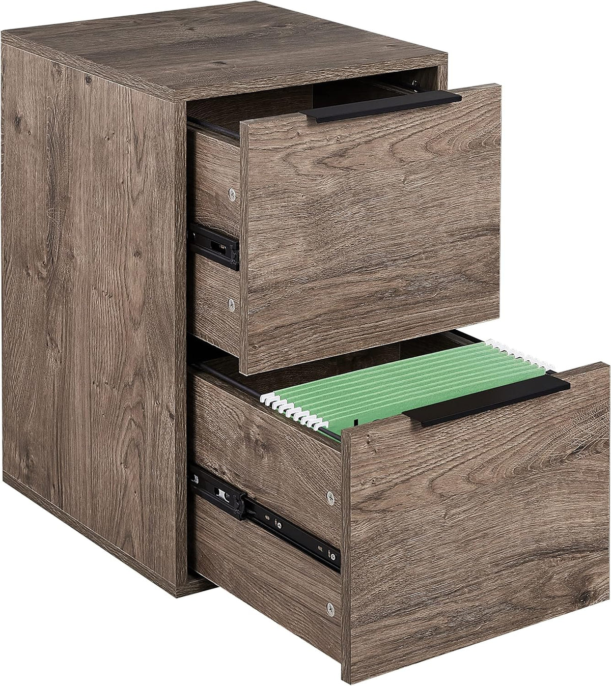 Gray 2 Drawer Wood File Cabinet O4112
