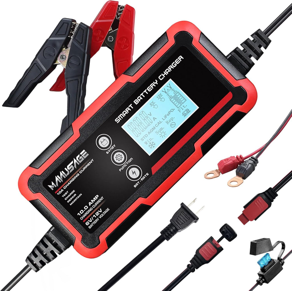 8-Amp 6V and 12V Portable Battery Charger Q474