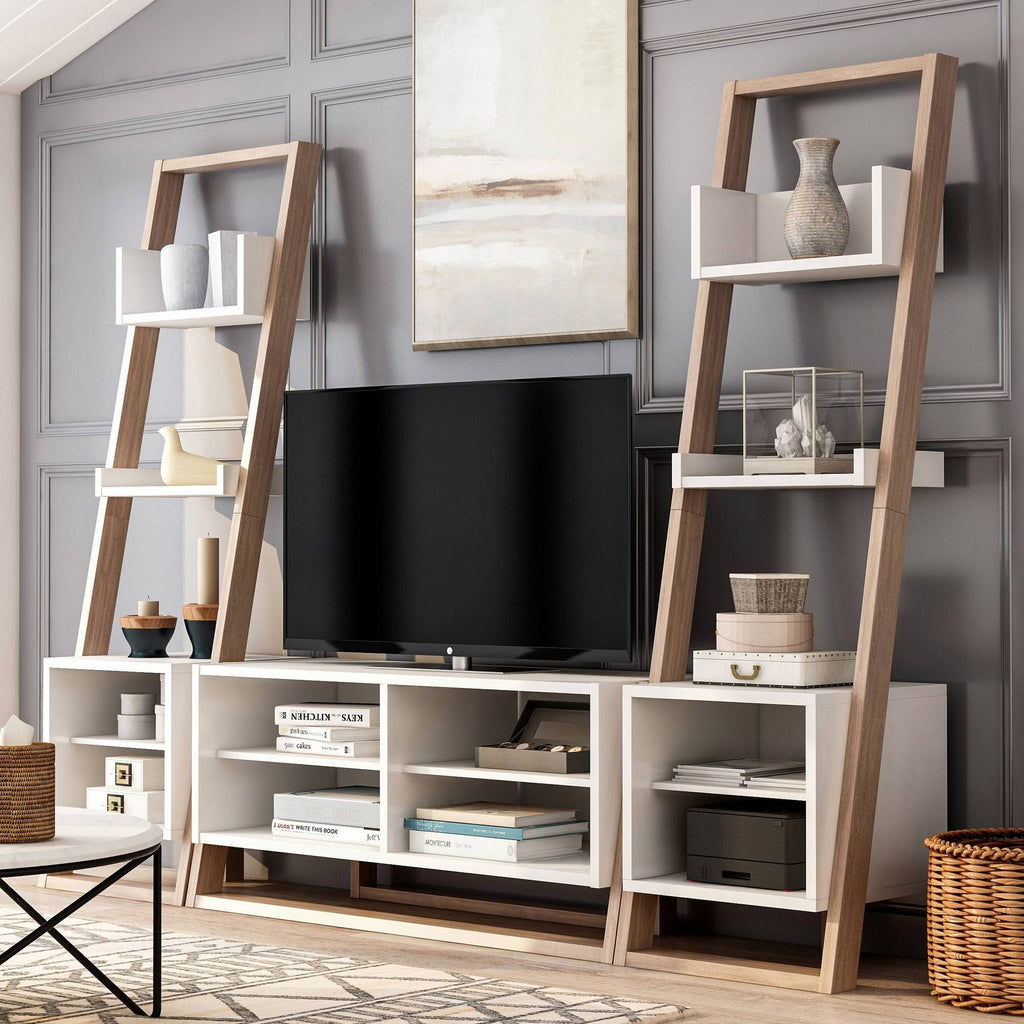 3PC Beige Entertainment Center U2957