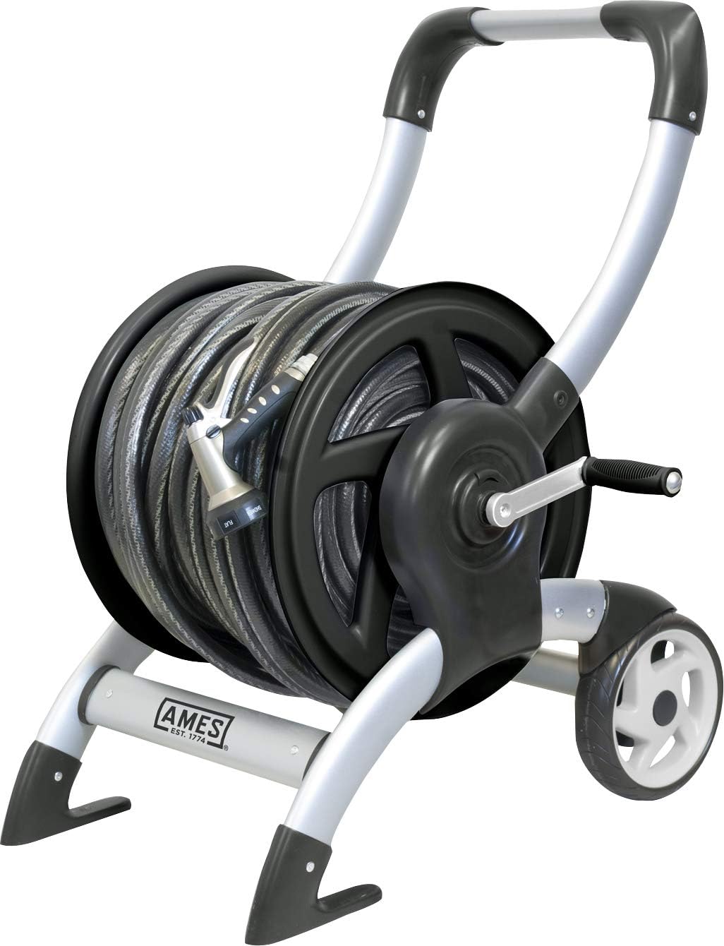 Aluminum Hose Reel Cart 200 ft Silver W669