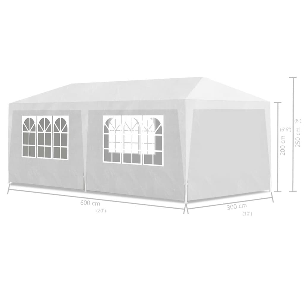 White Party Tent 10'x20' N35560