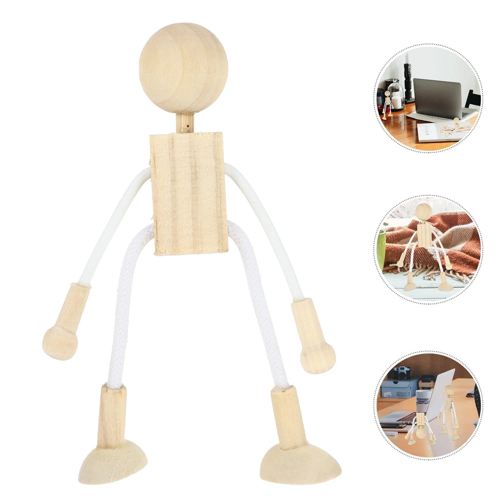 5pcs Unfinished Wooden Dolls for Arts and Crafts D4531