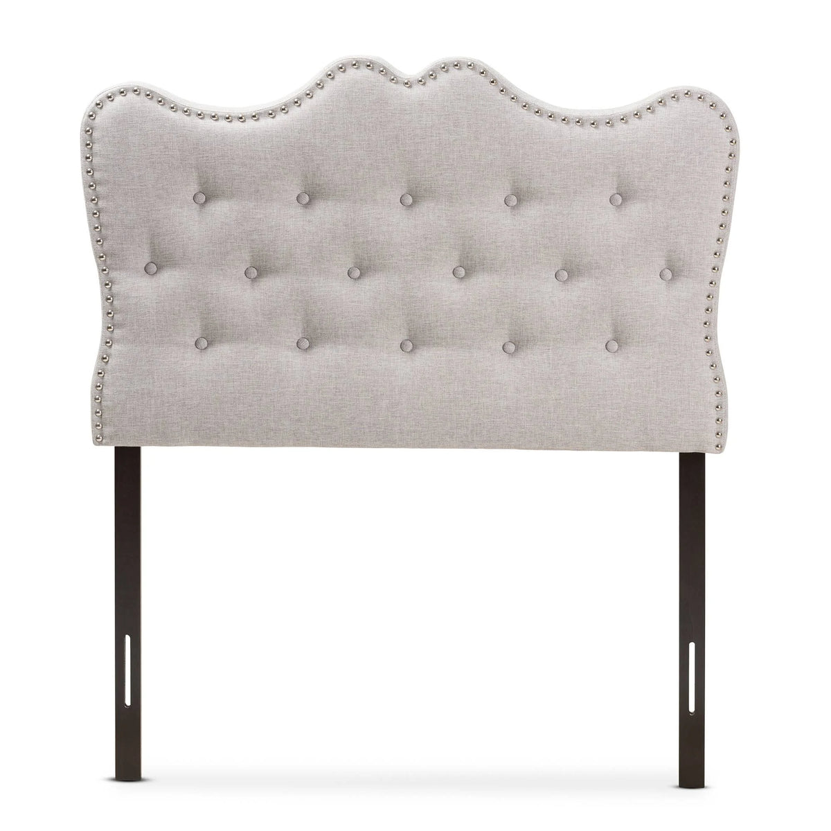 Greyish Beige Fabric Twin Headboard F621