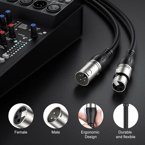 100 Ft XLR Microphone Cable, Black H451322