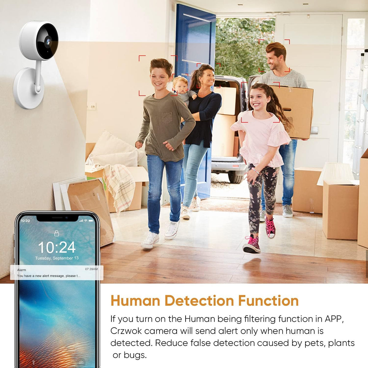 2 Pack 1080P Indoor Security Camera with Night Vision and 2-Way Audio W81649