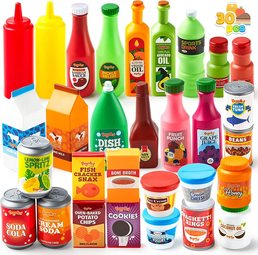30Pcs Play Food Grocery Cans P765