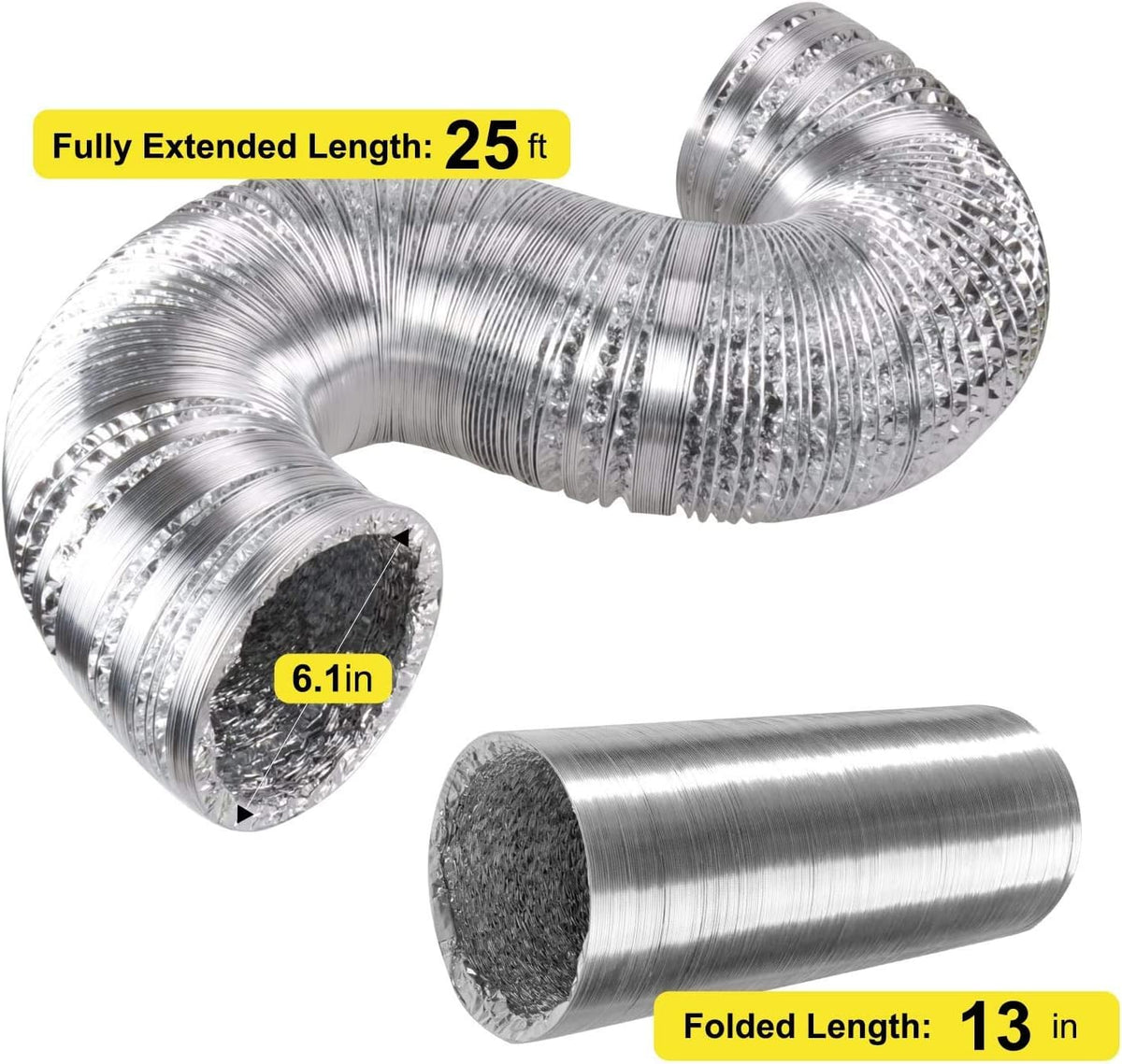 6 Inch 294 CFM Inline Fan with Variable Speed Controller Carbon Filter 25 Feet Ducting Combo X4781