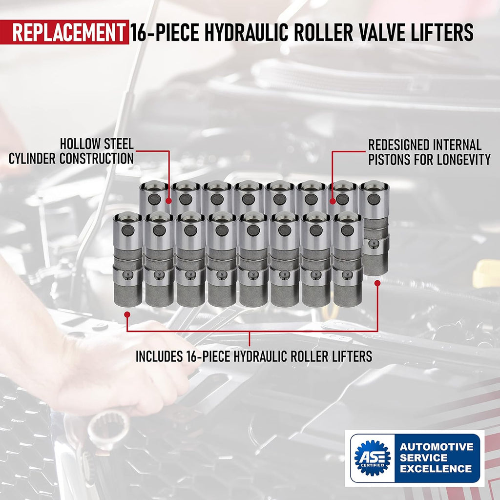 Replacement Hydraulic Roller Valve Lifters 16 Pieces R422965