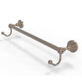 30 inch Antique Pewter Towel Bar with Integrated Hooks L697367