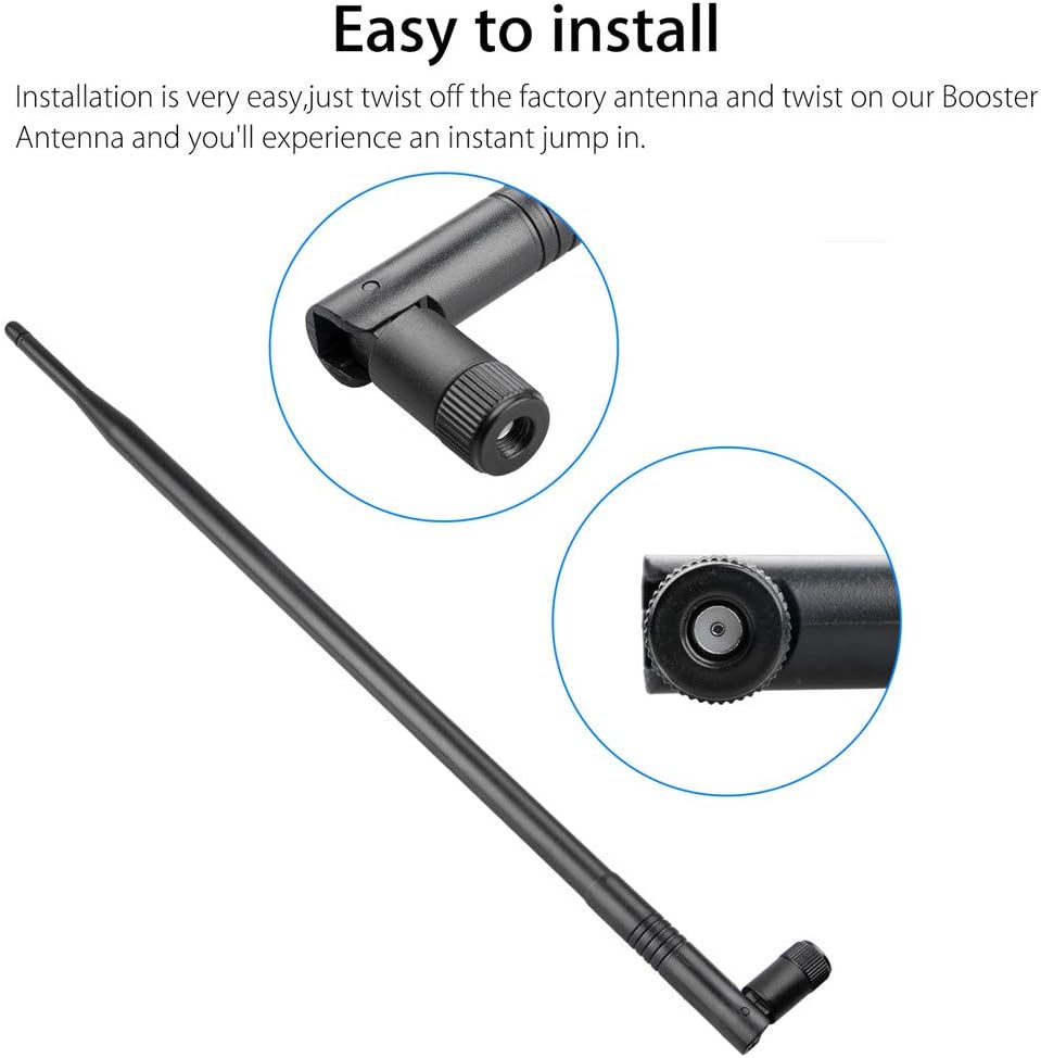 2X 10dBi Dual Band Omni Directional Antenna 2.4Ghz/5Ghz with RP-SMA Male Connector D9327