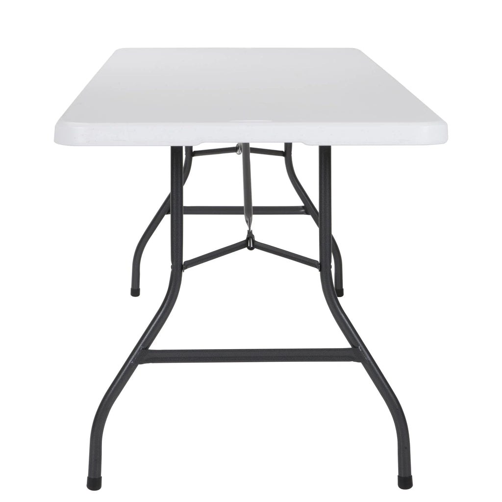 White Fold-in-Half Blow Molded Folding Table V266891