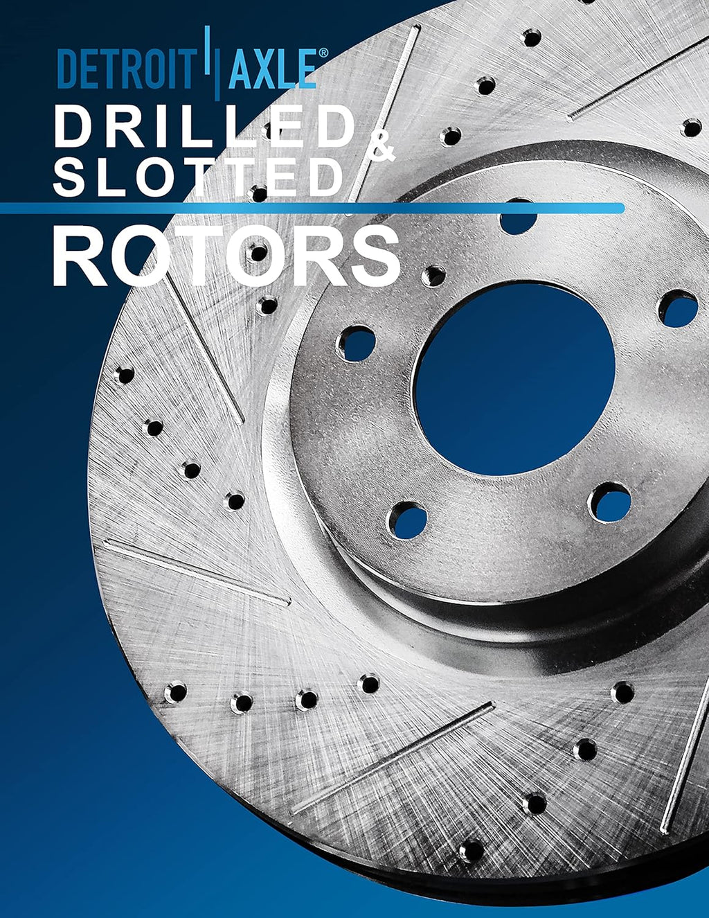 Front Drilled & Slotted Brake Kit Rotors & Ceramic Pads with Hardware & Cleaner for Ford Escape O781