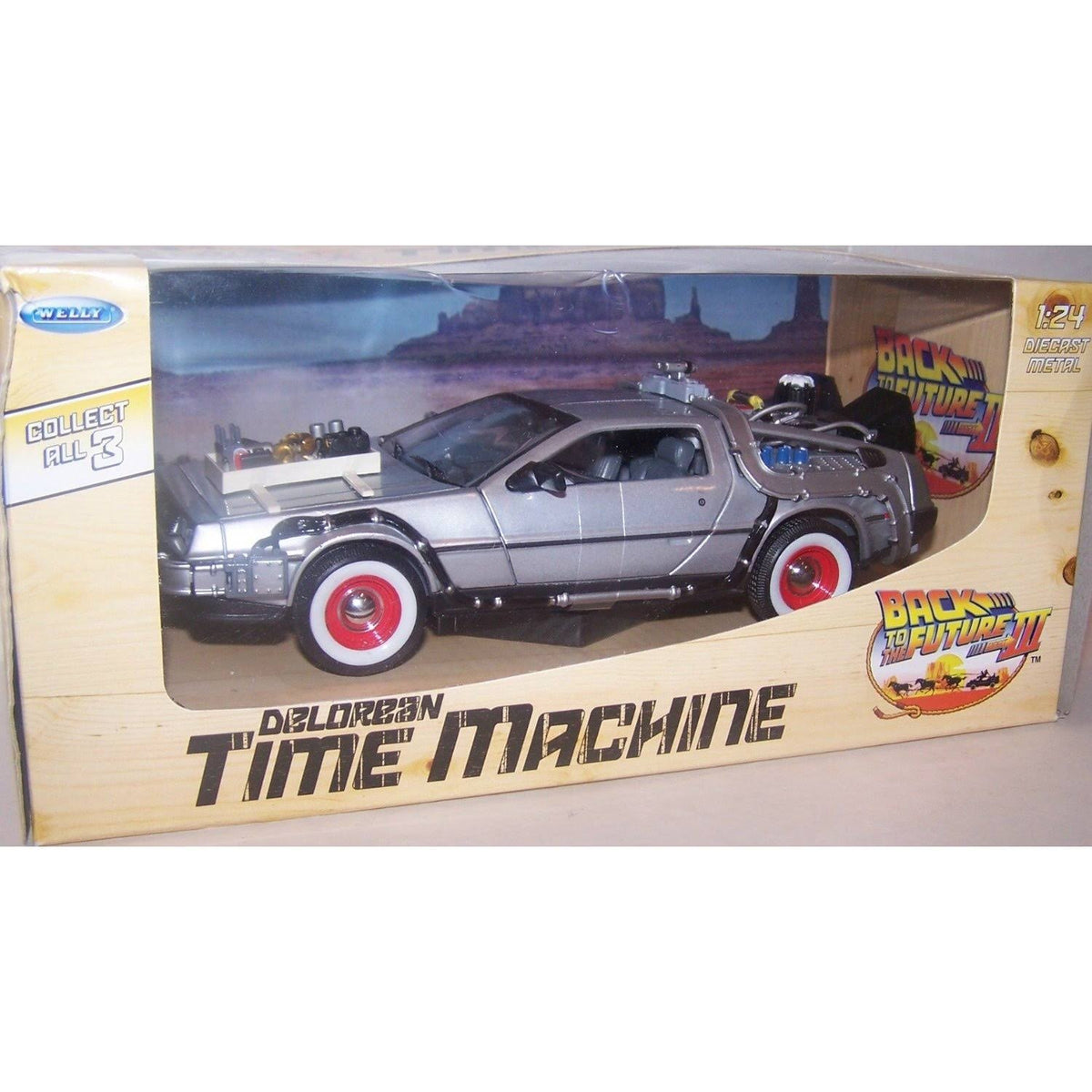 1/24 Scale Diecast Metal Delorean Time Machine R7787