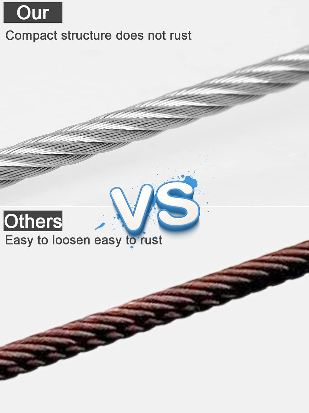 1/8 Cable Railing Kit with 200ft Wire Rope and M5 Turnbuckles R5844