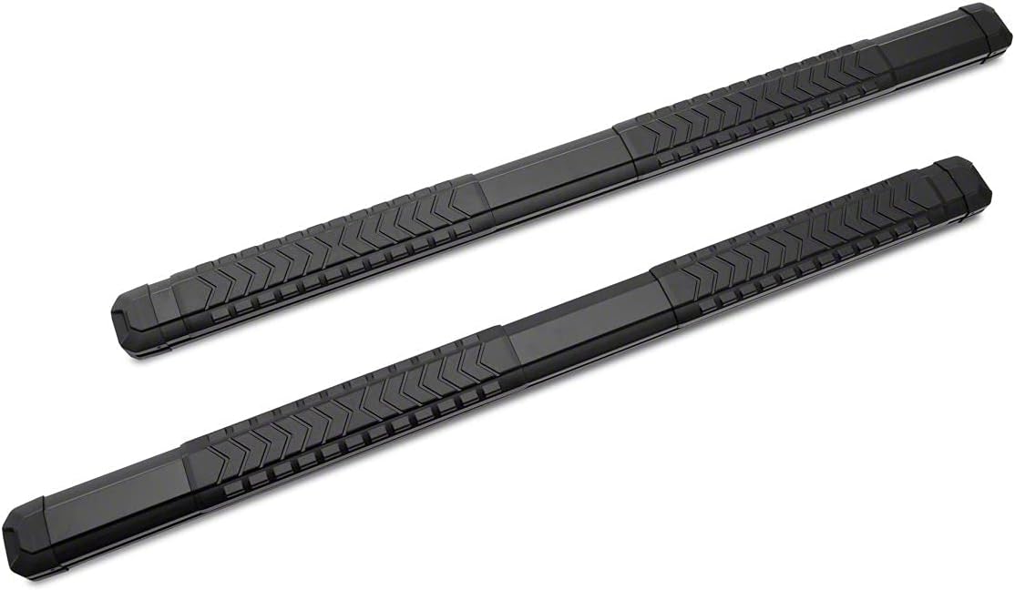 5-Inch Aluminum Side Step Bars with Black Cover Plates L9241