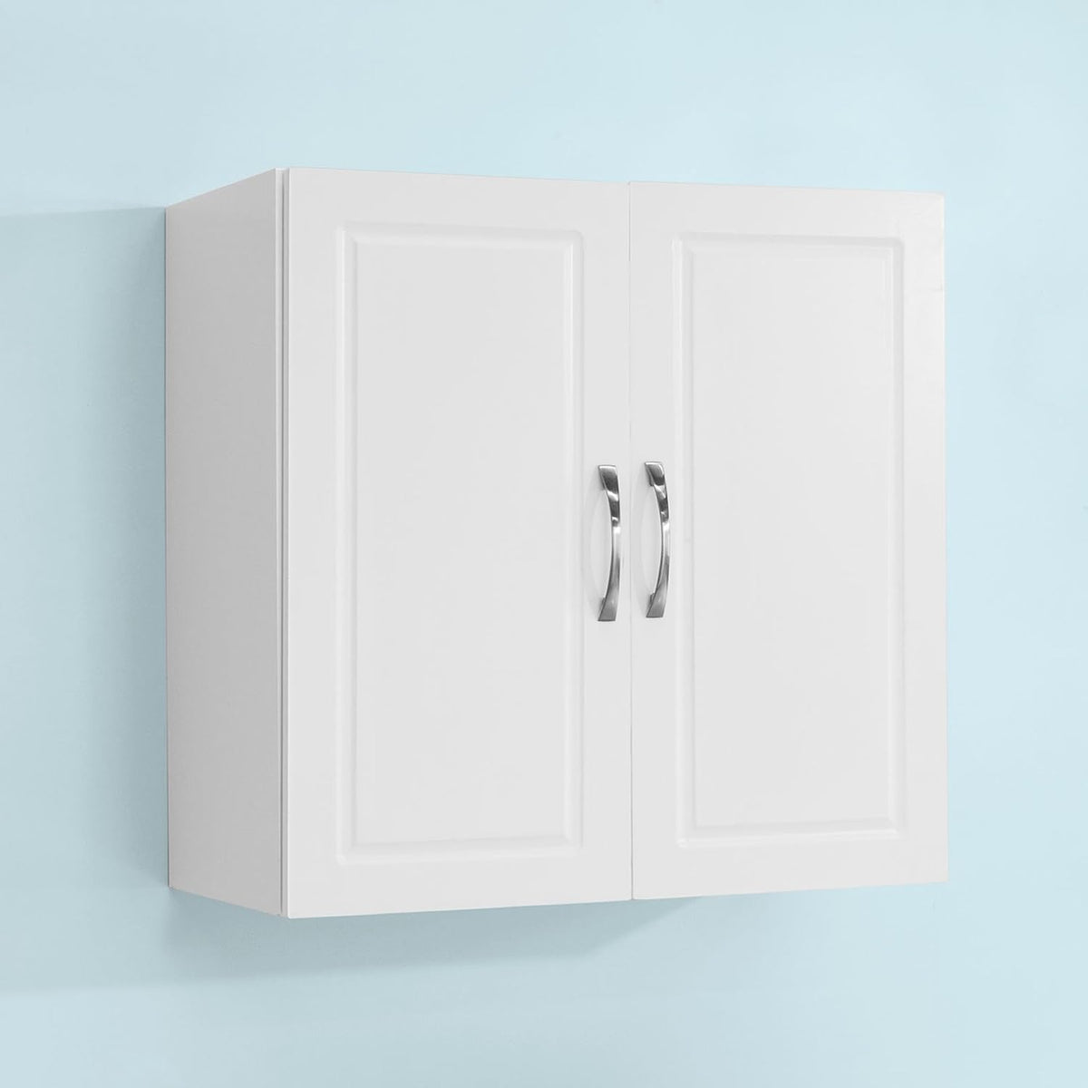 White Wall Cabinet with Shelf Pack of 2 Q793629