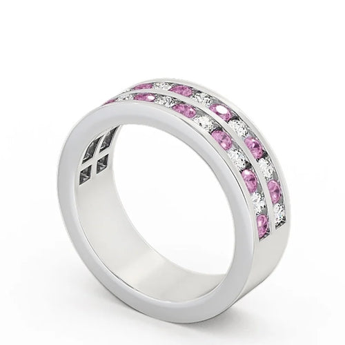 14K White Gold Eternity Band P4121
