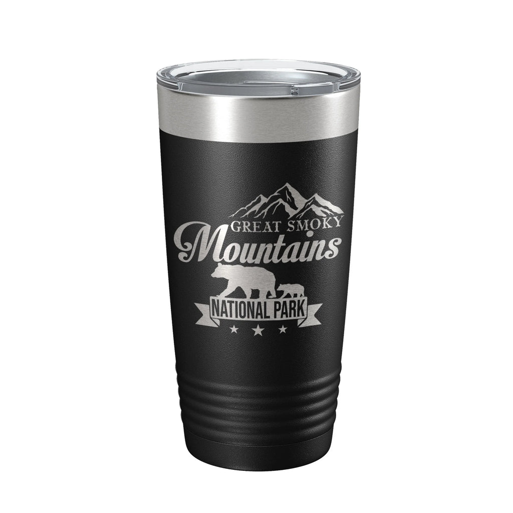 Black Insulated Laser Engraved Travel Mug 20 oz D73143
