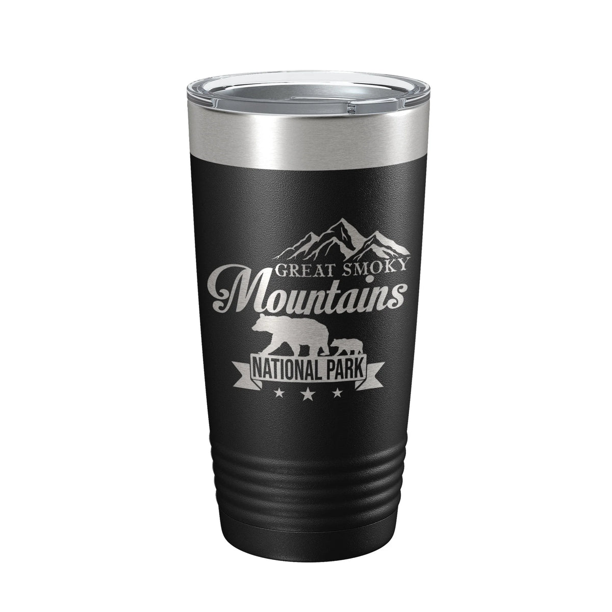 Black Insulated Laser Engraved Travel Mug 20 oz D73143