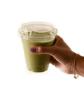 14 oz Clear Plastic Disposable Cups with Sip Through Lids K208
