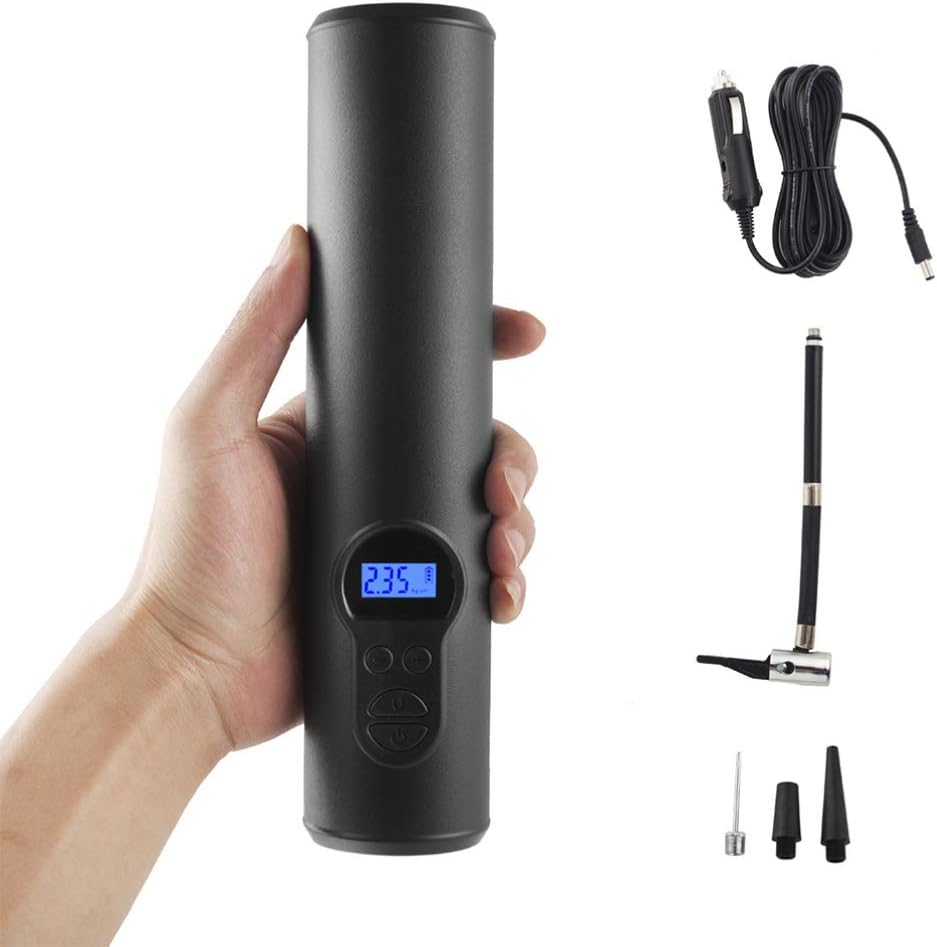 Mini Air Compressor Portable Air Inflator Tire Pump with Digital LCD LED Light M35860