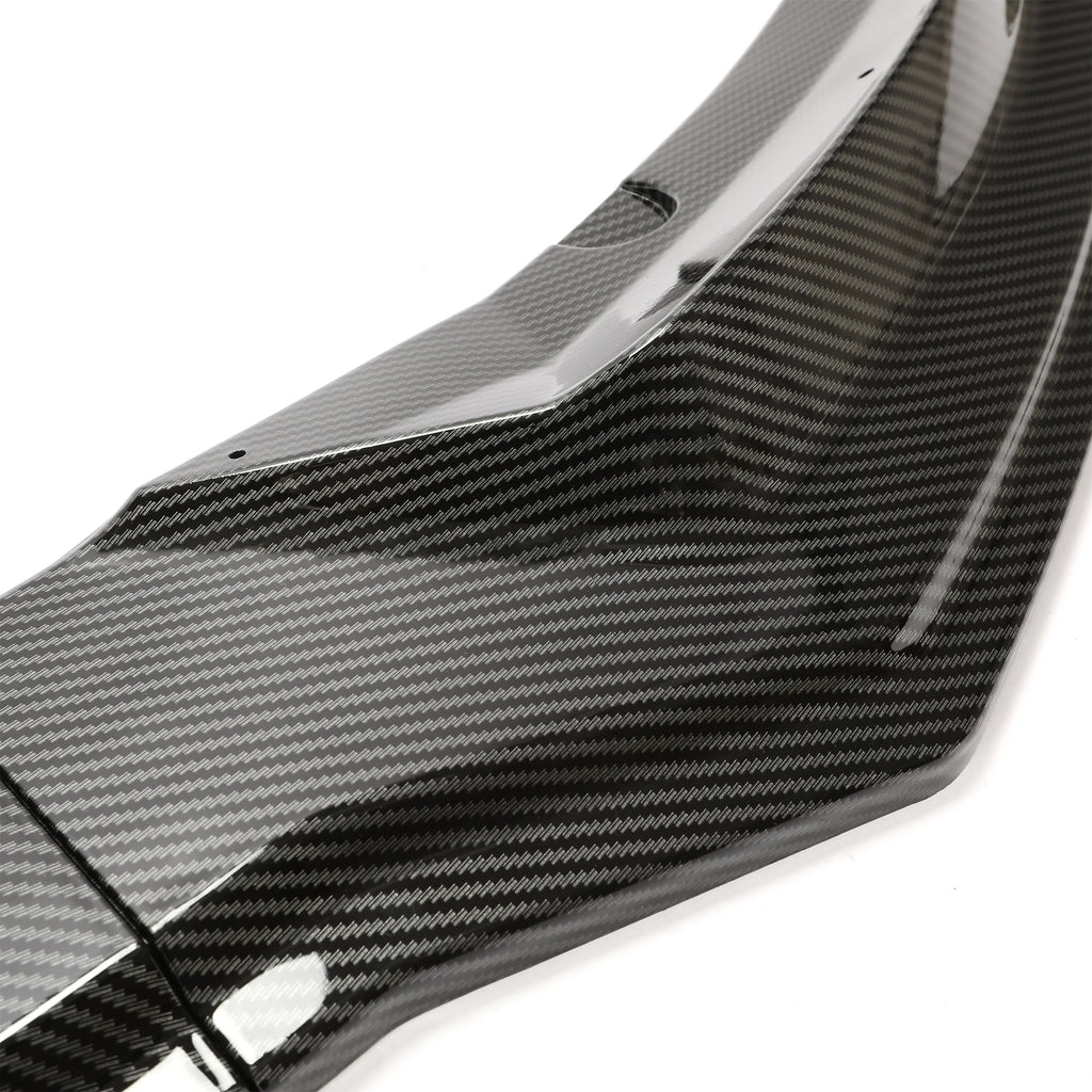 Carbon Fiber Printing Front Bumper Lower Lip Splitter Kit 3PCS D8060