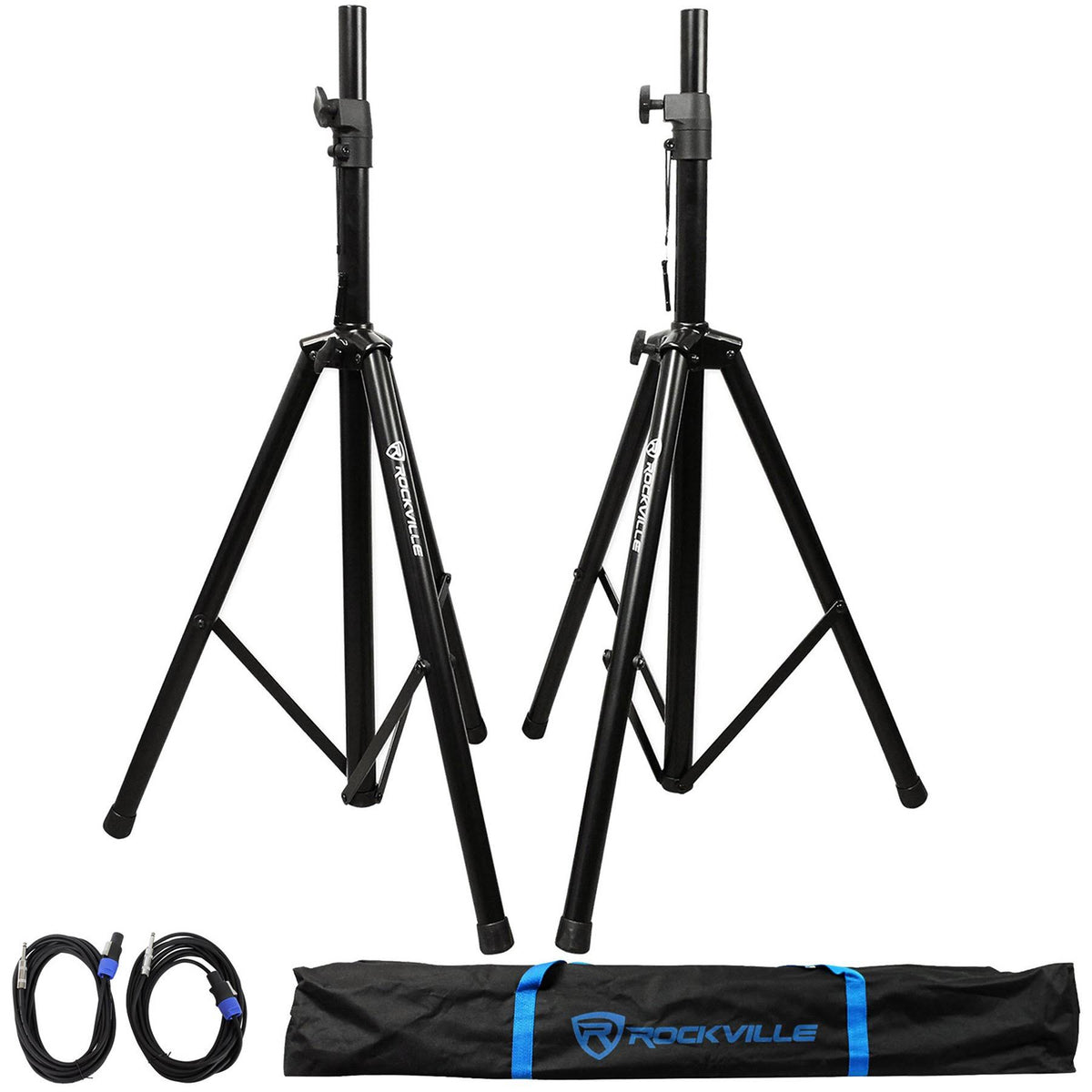 1000W DJ Speakers with Amplifier Stands Cables Bag K59966
