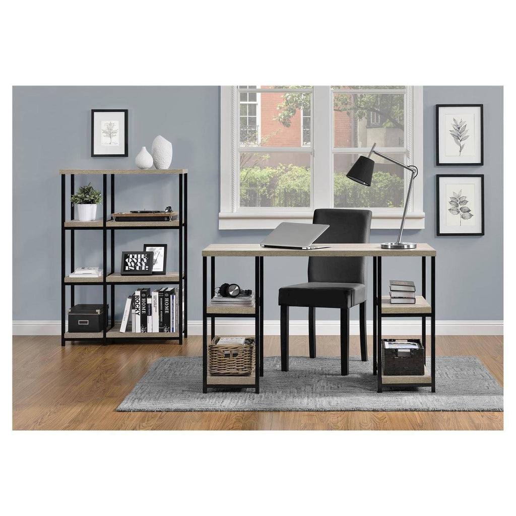 Double Pedestal Desk Sonoma Oak D965049