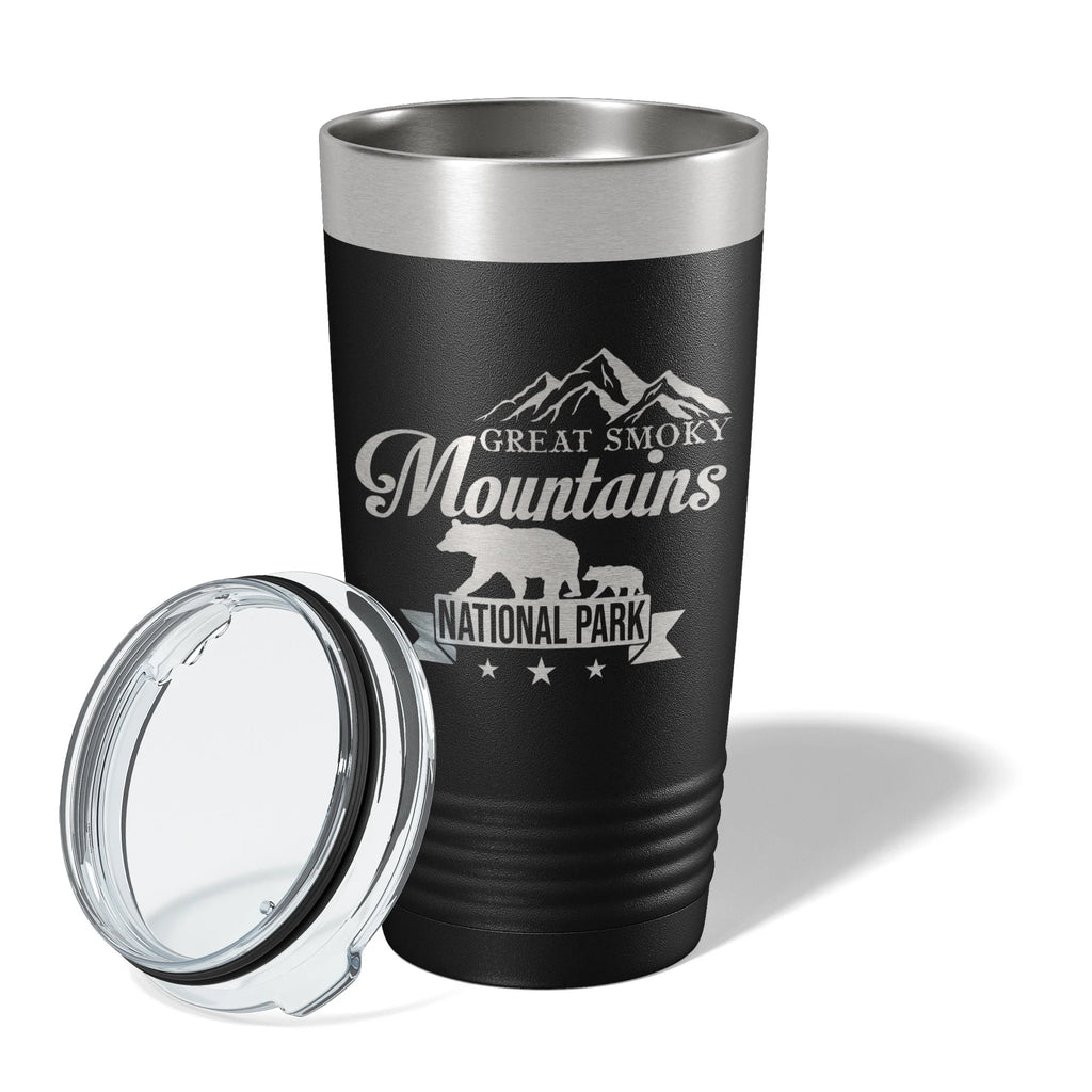 Black Insulated Laser Engraved Travel Mug 20 oz D73143