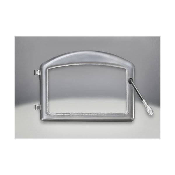 Arched Cast Iron Satin Chrome Plated Door R8307