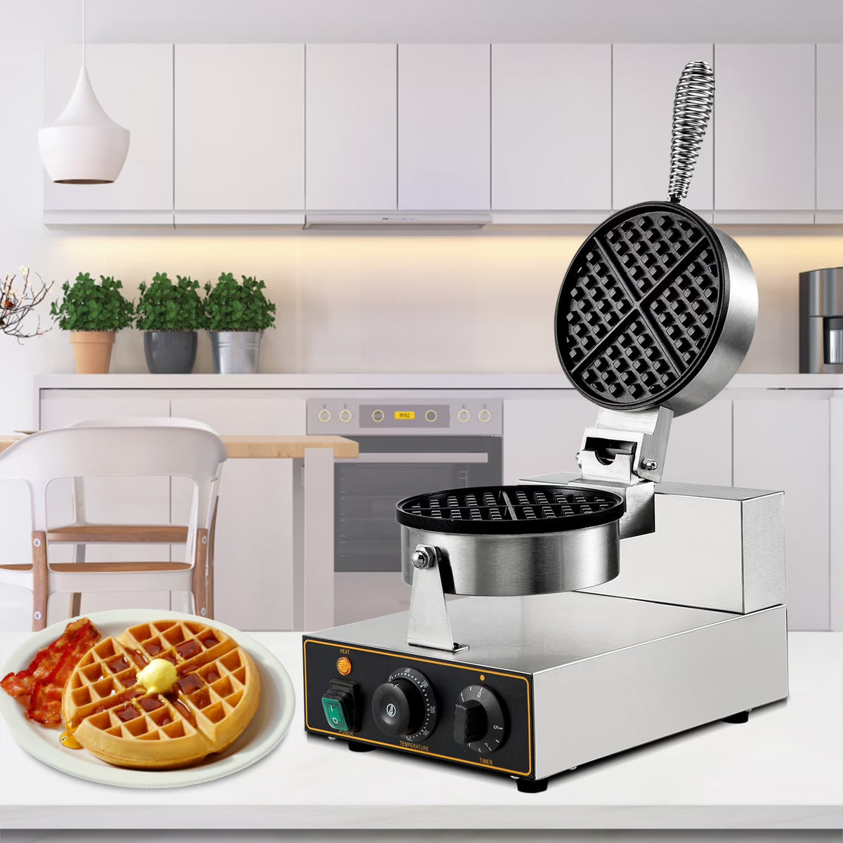 Nonstick Stainless Steel Waffle Maker T663201